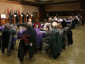 The Windsor-Essex Regional Chamber of Commerce hosted a debate Tuesday, Nov. 19, 2013, for candidates in the City of Windsor Ward 7 race at the Caboto Club in Windsor Ont. The event was attended mainly by friends of the candidates.    (DAN JANISSE/The Windsor Star)