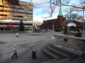 Charles Clark Sqaure skating rink is pictured without ice in this November 2013 file photo. (NICK BRANCACCIO/The Windsor Star)