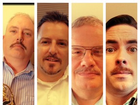 Last year's planning department Movember Team were Jim Abbs, left, Kevin Alexander, John Calhoun and Greg Atkinson.