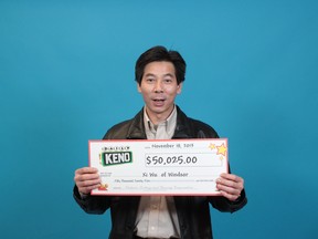 Daily Keno winner Kevin (Xi Han) Wu of Windsor