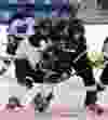 Belle River’s Andrea Parr, right, battles Villanova’s Lauren Jedinski in front of the net during girls high school hockey at the Vollmer Centre on Thursday, November 28, 2013. The game ended in a 2-2 tie. (TYLER BROWNBRIDGE/The Windsor Star)