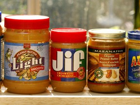 A peanut butter habit in tweens and teens lowers risk for benign breast disease by 39 per cent. (MARC BENCE / Postmedia News files)