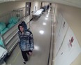 A suspect wanted in connection with a purse theft at Windsor Regional Hospital Metropolitan Campus is pictured in this surveillance photo. (HANDOUT/The Windsor Star)