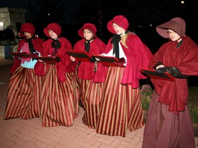 Back in 2010, a choir of student volunteers from General Amherst high school braved the wind while performing at the River Lights festival. (Windsor Star files)