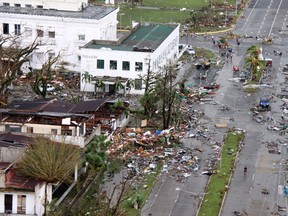 The aftermath of Typhoon Haiyan in Tacloban, Philippines, on November 9, 2013. (Courtesy of World Food Programme)