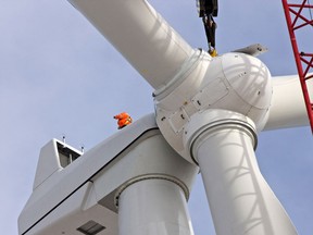 File photo of a wind turbine being erected in Essex County in 2010. (Windsor Star files)