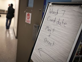 A meet and greet for Ward 7 candidates was held Nov. 2 at Forest Glade Arena.  Ten out of the 11 candidates attended the event, with Steve Farrell being absent. (DAX MELMER / The Windsor Star)