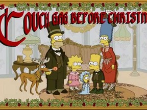 A portrait from this year's The Simpson Christmas special couch gag that was leaked to YouTube is shown. (THE CANADIAN PRESS/HO, Animation Domination)
