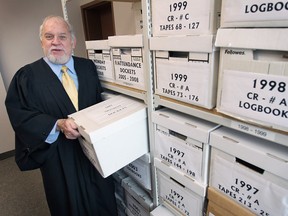 Richard Lafreniere is retiring after 49 years as a court reporter in Windsor. (DAN JANISSE/The Windsor Star)