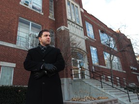 Fabio Costante stands outside J.L. Forster Secondary School in Windsor's west end on Dec. 30, 2013. (Jason Kryk / The Windsor Star)