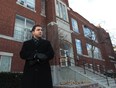 Fabio Costante stands outside J.L. Forster Secondary School in Windsor's west end on Dec. 30, 2013. (Jason Kryk / The Windsor Star)