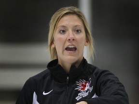 Ruthven's Meghan Agosta-Marciano instructs players at her summer hockey camp at the WFCU Centre. (DAN JANISSE/The Windsor Star)