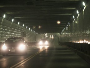 Traffic flows though the Windsor/Detroit tunnel, Tues. Dec. 3, 2013, in Detroit, MI. (DAN JANISSE/The Windsor Star)