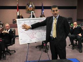 Windsor mayor Eddie Francis speaks Tues. Dec. 10, 2013, during a media conference in Windsor, Ont. regarding restructuring of the Windsor Fire and Rescue Services. (DAN JANISSE/The Windsor Star)