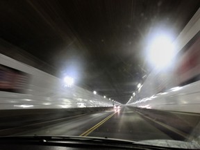 Traffic flows though the Windsor/Detroit tunnel, Tues. Dec. 3, 2013. The tunnel was used by Denisa Manga and other mules as a route to smuggle deadly weapons into Windsor and onto Toronto and Montreal. (DAN JANISSE/The Windsor Star)