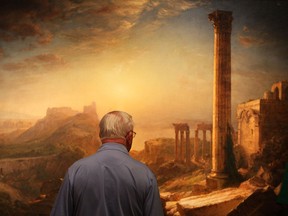 A man takes in the painting Syria by the Sea by Frederic Edwin Church at the Detroit Institute of the Arts in Detroit on Friday, August 16, 2013. The collection of art at the DIA has become the subject of heated debates after the emergency financial manager Kevin Orr revealed it is being appraised as part of the city of Detroit's bankruptcy. Some fear the city owned collection could be sold off as part of the bankruptcy. (TYLER BROWNBRIDGE/The Windsor Star)