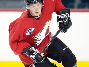 Former Flame Greg Nemisz skates at the team's rookie camp in 2009. (Calgary Herald)