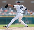 Detroit's Doug Fister throws a pitch against the  Seattle Mariners at Comerica Park. (Photo by Gregory Shamus/Getty Images)