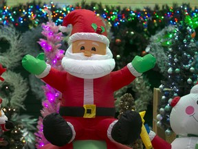 Christmas ornaments are displayed on December 10, 2013 in Wales. (Matt Cardy/Getty Images)