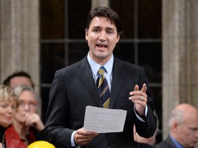 Liberal Leader Justin Trudeau asks a question during Question Period in the House of Commons in Ottawa on  December 10, 2013. (Sean Kilpatrick/The Canadian Press)