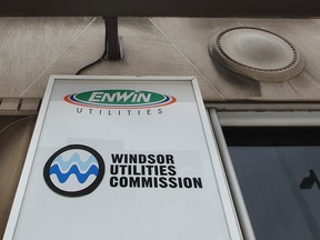 The sign at Enwin's Ouellette Avenue office building is seen in this February 2013 file photo. (Nick Brancaccio / The Windsor Star)