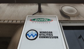 The sign at Enwin's Ouellette Avenue office building is seen in this February 2013 file photo. (Nick Brancaccio / The Windsor Star)