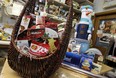 Various gift baskets are seen at Giglio's Market in Windsor. Gift baskets make for great presents whether they are bought or made. (TYLER BROWNBRIDGE / The Windsor Star)