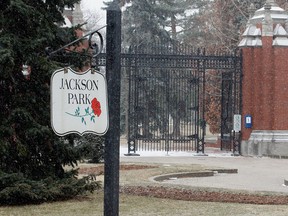 The front gates of Jackson Park on February 2, 2010. (Windsor Star files)