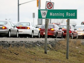 The county has committed to spending $400 million over the next 25 years to expand the county’s road network, including making Manning Road four lanes from Highway 3 to E.C. Row Expressway. (Windsor Star files)