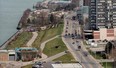 Riverside Drive around downtown Windsor is shown in this 2007 aerial view. (Nick Brancaccio / The Windsor Star)