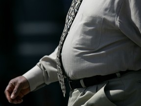 One Canadian study showed that you can be overweight and still have a decreased risk of heart disease and diabetes. But there’s one vital proviso. You must be trim around the waist.  (Justin Sullivan / Getty Images)