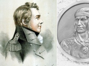 Sir Isaac Brock, left, and Chief Tecumseh. (Windsor Star files)