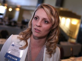 Erika Vitale, manager of infection prevention and control at Windsor Regional Hospital, speaks at the 4th Annual International Patient Safety Symposium at the Atheneum Suite Hotel in downtown Detroit, MI, Friday, Dec. 6, 2013.  (DAX MELMER/The Windsor Star)