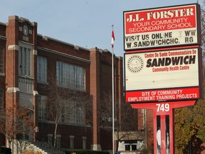 J.L. Forster Secondary School is shown in this November 2012 file photo. (Dax Melmer / The Windsor Star)