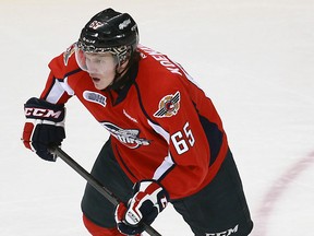 Spits defenceman Slater Koekkoek was named captain Friday. (OHL Images/Aaron Bell)