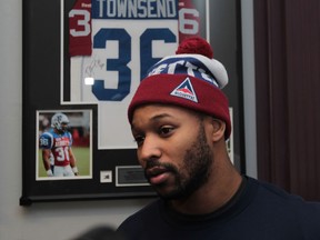 CFL'er and former Catholic Central High grad Daryl Townsend during the grand opening of the CCH Wall of Athletic Excellence on Thursday January 30, 2014. (JASON KRYK/The Windsor Star)