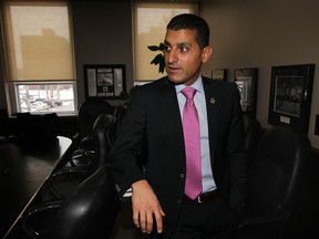 Mayor Francis watches as the media leave his office following press conference announcing he will not seek a fourth term, January 10, 2014. (NICK BRANCACCIO/The Windsor Star)