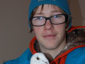 Robbie Taylor has been told by the Town of Amherstburg that he can't keep racing pigeons at his Illinois Street home because it is in violation of the town's bylaw. Taylor, 15, shown here Jan. 7, 2014, races pigeons and is a member of the Windsor Invitational Racing Pigeon Club. (Julie Kotsis/The Windsor Star)