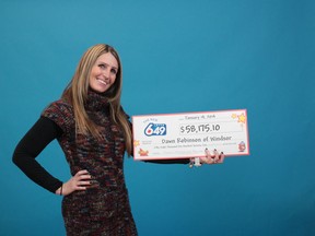 Windsor resident Dawn Robinson is on ‘cloud 6/49’ after winning $58,175.10 in the January 8, 2014 LOTTO 6/49 draw.