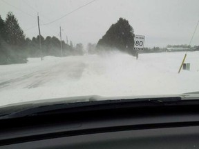 A picture taken by the OPP on Jan. 24, 2014 shows treacherous driving conditions.