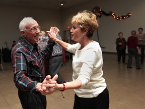 Larry Tessier and Helen Sadler dance at the Royal Canadian Legion Branch 594 on December 9, 2013 in LaSalle, Ontario. (JASON KRYK/The Windsor Star)