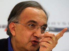 Fiat-Chrysler CEO Sergio Marchionne addresses the media during NAIAS at Cobo Center, Detroit on January 13, 2014. (NICK BRANCACCIO/The Windsor Star)