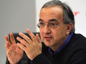 Fiat-Chrysler CEO Sergio Marchionne addresses the media during NAIAS at Cobo Center, Detroit on January 13, 2014. (NICK BRANCACCIO/The Windsor Star)