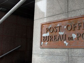 In this file photo, this is the Pitt Street entrance to the former Canada Post office at Right Honourable Paul Martin Sr. Building at 185 Ouellette Avenue January 21, 2014. (NICK BRANCACCIO/The Windsor Star)