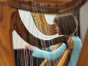 April 23, 2012.  Madeline Labelle performs on the harp during the first week of Kiwanis Music Festival at the University of Windsor School of Music venue.  (NICK BRANCACCIO/The Windsor Star)