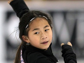 Riverside figure skater Alison Schumacher practises at the WFCU Centre. (TYLER BROWNBRIDGE/The Windsor Star)