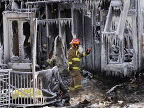 Scene of a deadly fire at a seniors' residence  in L'Isle-Verte, Quebec. (AP Photo/The Canadian Press, Ryan Remiorz)