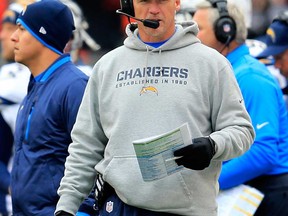 San Diego offensive co-ordinator Ken Whisenhunt is one of the top candidates for the vacant head coaching job with the Detroit Lions.  (Rob Carr/Getty Images)