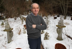 Ricardo Appolloni poses in his backyard at his Malden Rd. home in Windsor, Ont. The infamous Windsor hum is worst than ever according to the retired senior.  (DAN JANISSE/The Windsor Star)