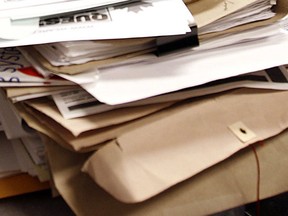A whole lotta mail is shown in this 2005 file photo. (Tyler Brownbridge / The Windsor Star)